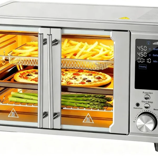 Air Fryer Toaster Oven Combo Dual Door,