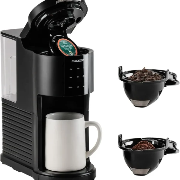 Single Serve Coffee Maker for K-Cup Ground Beans & Loose-Leaf Tea, Versatile 3-in-1 Pod Coffee Maker, Small Single Cup Machine w