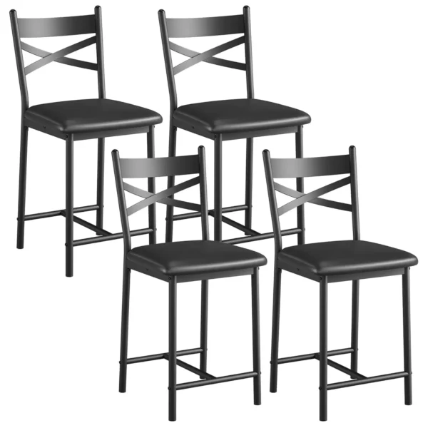 26" Height Bar Stools Modern High Barstools with Back
