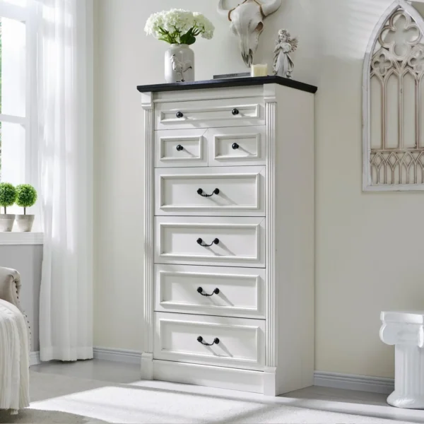 57" large Roman column chest of drawers