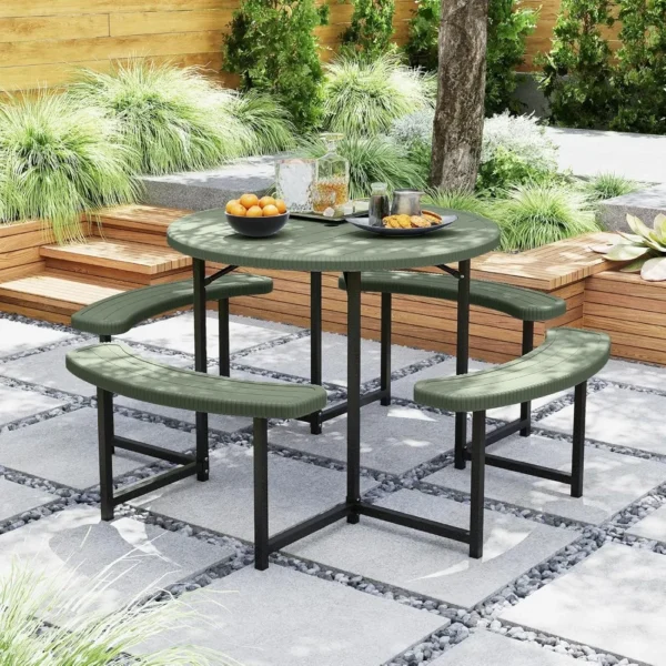 Picnic Table and Chair Set for 4-8 People