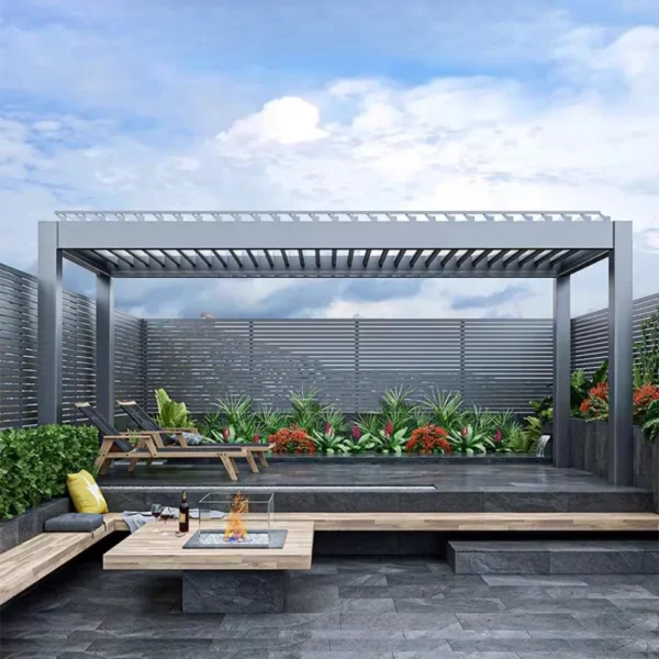 Aluminum pergola, rainproof gazebo,