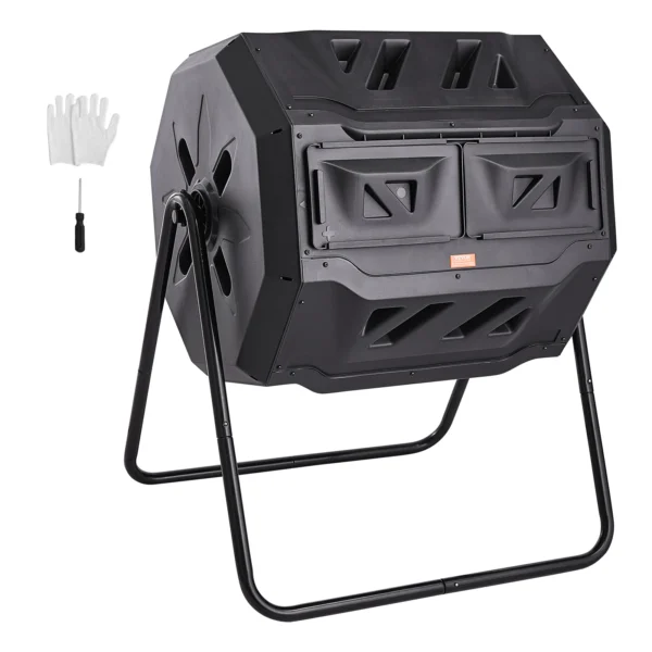 43Gal Dual Chamber Composting Tumbler