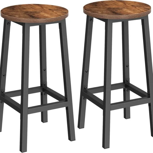 Set of 2 Industrial Bar Stools