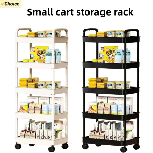 5-layer Kitchen Storage Shelf, mobile Trolley,