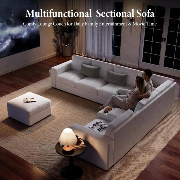 Modular L‑Shaped Sectional Sofa